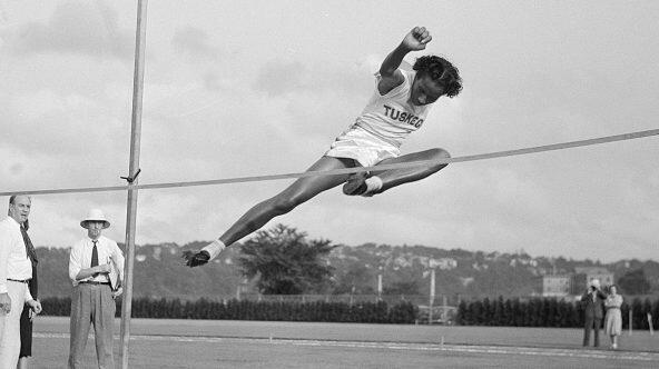 Alice Coachman Performing the High Jump