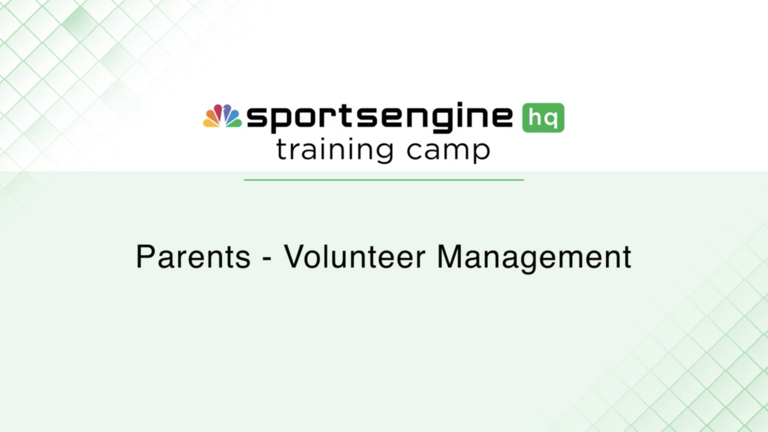 Parents - Volunteer Management